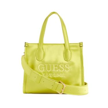 Imagem de GUESS Mini bolsa Silvana com compartimento duplo, Chartreuse, One Size
