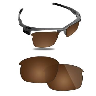 Imagem de Fiskr Lentes polarizadas de substituição para óculos de sol Oakley Flak Jacket (OO9008) com resistência a impactos, proteção contra raios UV e proteção multifuncional (marrom)