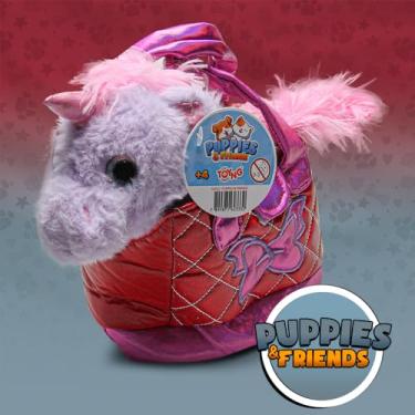 Imagem de Bolsa Com Bichinho De Pelúcia Puppies E Friends Toyng (Roxo)