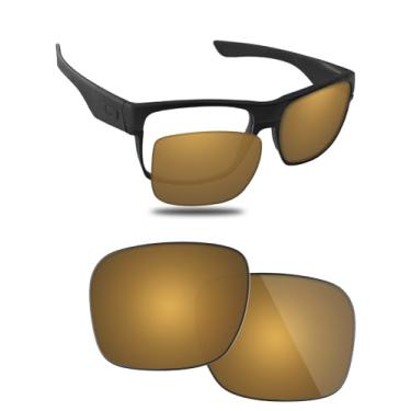 Imagem de Fiskr Lentes polarizadas de substituição compatíveis com óculos de sol Oakley TwoFace OO9189, resistente a impactos e ajuste perfeito, Bronze metálico, One Size