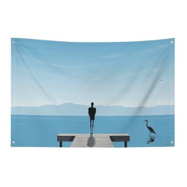 Imagem de Bandeira com costas solitárias 152 x 244 cm, sem desbotamento, bandeira de boas-vindas, jardim, quintal, bandeira, decoração de casa, decoração de casa