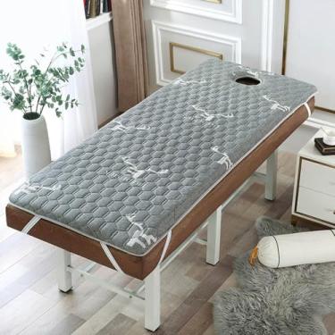 Imagem de Colchão De Cama De Massagem Dobrável Com Orifícios De Respiração, Colchão De Spa Com Elástico, Colchão De Espuma De Memória, Adequado Para Cama De Salão De Beleza, B06, (S)190x75x6cm