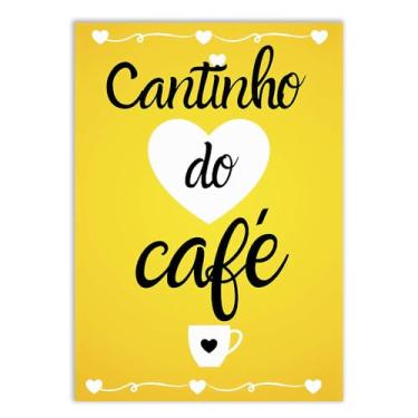 Imagem de Placa Decorativa Cantinho Do Café Bar Poster Quarto Sala