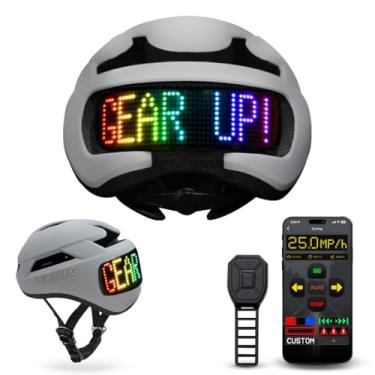 Imagem de Docgari Capacete De Bicicleta Com Luz - Capacete De Bicicleta Com Tela De Led Faça Você Mesmo Para Scooter, Bicicleta, Skate - Capacete Com Tela De Led Com Padrões Personalizáveis - Luz De Capacete