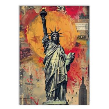 Imagem de Placa Decorativa Grafite Estatua Da Liberdade Arte De Rua Banksy
