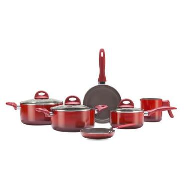 Imagem de Conjunto Panelas 6 peças Cerâmica Vermelho Brinox 4791/101