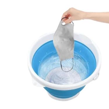 Imagem de Mini Máquina de Lavar Portátil Dobrável - Tanquinho Compacto com Centrífuga para Viagens e Ambientes Pequenos(5 Litro)