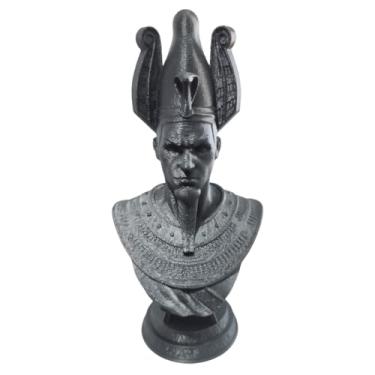 Imagem de Estátua Decorativa Osiris, Busto Egípcio, Altar de Magia, Faraó Preto