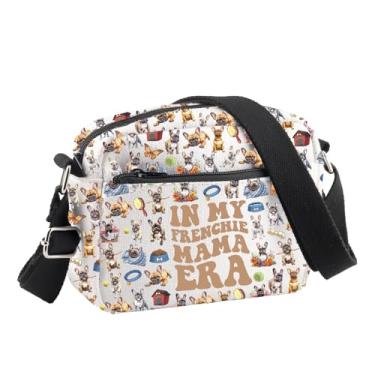 Imagem de BDPWSS Bolsa tiracolo Bulldog Lover Gifts In My Frenchie Mama Era, presentes para mãe, presente para dono de buldogues franceses, Frenchie Mama Cb