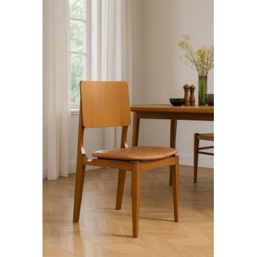 Imagem de Kit 6 Cadeiras Turmalina Madeira Maciça Sala Jantar Encosto Laminado Corino Caramelo Mel