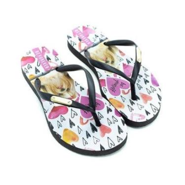 Imagem de Chinelo Feminino Rafitthy 110.22111 Be Yourself - Preto-Feminino