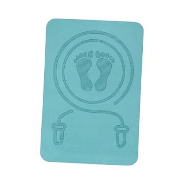 Imagem de oshhni Tapete de pular corda Tapete de exercícios fitness para piso de academia em casa Protege o piso e o equipamento de treino de pular corda, Azul