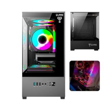 Imagem de Gabinete Gamer Aquário Clanm Megalon Night Micro-ATX/ITX Vidro Tempera