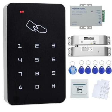 Imagem de OBO HANDS Sistema De Controle Acesso Porta Rfid Com Teclado + Fechadura Elétrica Nc Fonte Alimentação Botão Saída 10 Chaveiros/Cartões