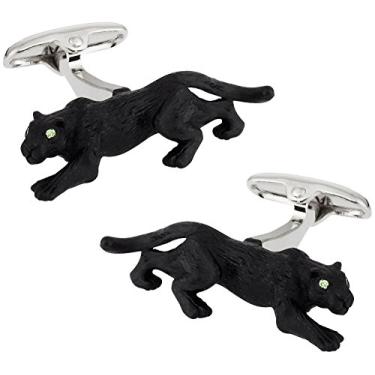 Imagem de Abotoaduras Pantera Pintadas Safari Cuff-Daddy com Caixa de Apresentação