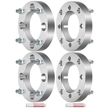 Imagem de ECCPP Conjunto de 4 espaçadores de roda de 3,2 cm 4 x 6,14 4 x 156 kit adaptador espaçador de roda com furo de cubo M 12x1,5 110 mm para Commander 1000 DPS para Commander 1000 LTD 4 terminais prata