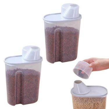 Imagem de 2 Un Organizador Alimentos 1,9L Dispenser C/ Medidor Dispensa Armário 