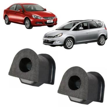 Imagem de Kit 2 Bucha Barra Estabilizadora Dianteira Jac J5 J6 21MM - Solupe Par