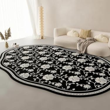 Imagem de Tapetes para quarto, formas irregulares, decoração para sala de estar, carpete grosso, felpudo, macio (140x200cm/A)