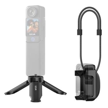 Imagem de SJCAM Acessórios C300, suportes magnéticos e triangulares para fotos vestíveis e em pé, atendem às necessidades de filmagem e filmagem VLOG para mostrar a perspectiva perfeita de primeira e terceira