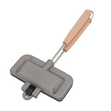 Imagem de Frigideira sanduíche dupla face, assadeira antiaderente com alça removível para panquecas, omeletes, frittatas, grelha compacta para uso doméstico e na cozinha, panelas de café da manhã de liga de