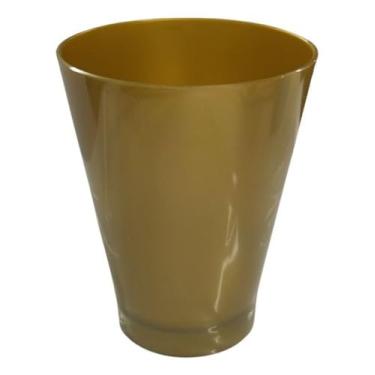 Imagem de Kit 50 Copos Acrílico 200ml Rubizinho – Ideais para Aniversários e Eventos (Dourado Escuro)