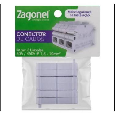 Imagem de Conector Triplo para Fios Elétricos Zagonel - Evita Mau Contato E Fuga