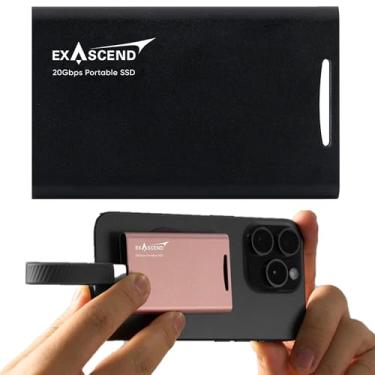 Imagem de Exascend Element SSD portátil de 4 TB, unidade de estado sólido externa de 20 Gbps, até 2.000 MB/s, suporte magnético, suporta gravação direta 4K ProRes 60fps