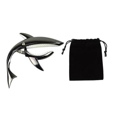 Imagem de Amagogo Acessório para guitarra Capotraste, clipe de tom, mola de liga de zinco, capotraste para guitarras clássicas, Preto