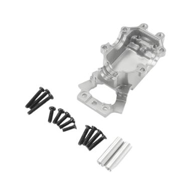 Imagem de Colaxi 1:14 RC Car Front Gearbox Inferior Tampa de Metal Peças de Reposição Modificadas DIY Caixa de Engrenagens para Modelos 14302 14209 Acessórios para, Prata
