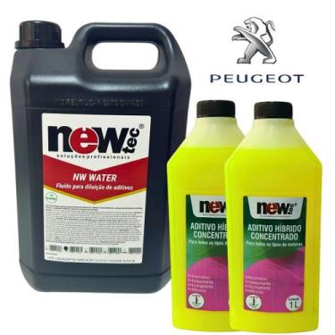 Imagem de Kit Aditivo Para Radiador Peugeot + Água Fosfatada - NEWTEC
