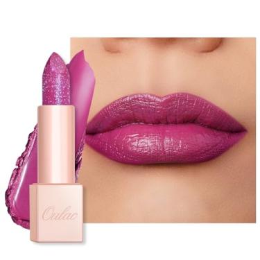 Imagem de Oulac Batom hidratante roxo para mulheres – Protetor labial colorido infundido com manteiga de karité, maquiagem labial brilhante e leve, vegana e sem glúten, PG08 Aquatic