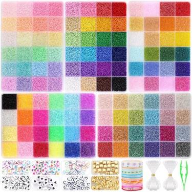 Imagem de Seed Beads Funtopia 61000 unidades para fabricação de joias com 120 co