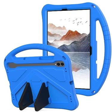 Imagem de YRH Capa para Galaxy Tab S9 FE 10,9 polegadas/Tab S9 11 polegadas, capa protetora de EVA para tablet Samsung S9 FE/S9/S8/S7, com suporte S-Pen, azul