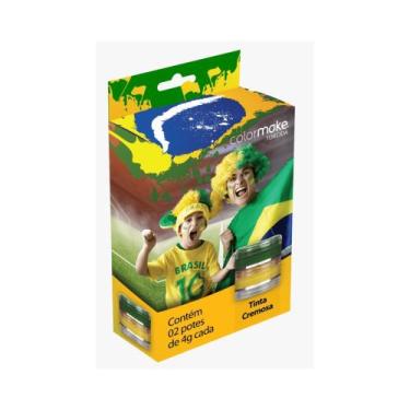 Imagem de Tinta Cremosa Rosto e Corpo Color Make Carnaval Verde e Amarelo - Colo