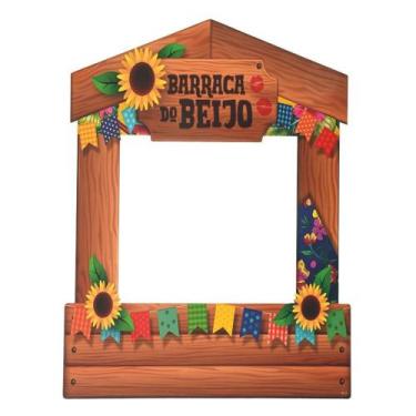 Imagem de Decoração Junina Painel Foto Barraca Do Beijo 57X42 Cm - Wincy Festas