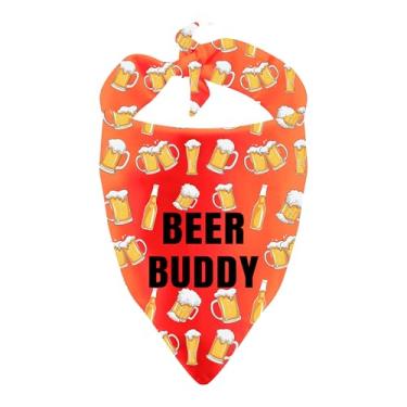 Imagem de Bandana divertida para cães Beer Buddy Dogs para presente de dono de cachorro (Beer Buddy)