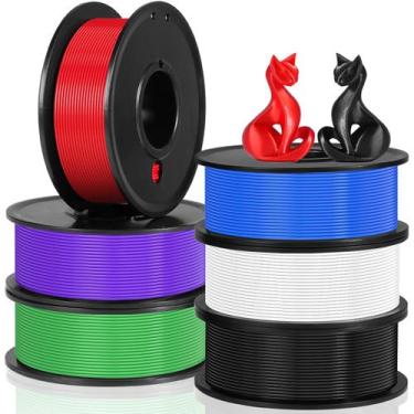 Imagem de Impressora 3D Filament Dynta PLA 1,75 mm, pacote com 6 cores, 250g x 6