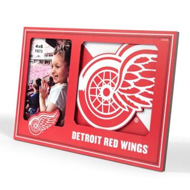 Imagem de YouTheFan Porta-retrato com logotipo NHL Detroit Red Wings 3D