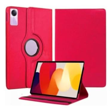 Imagem de Capa Giratória 360° para Xiaomi Redmi Pad SE 11 Polegadas, Suporte Ajustável (Pink)