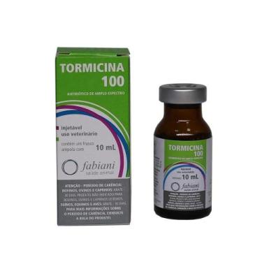 Imagem de Tormicina Fabiani 100 Injetável J.A Saude Animal 10ml