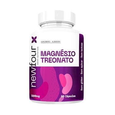 Imagem de Magnésio Treonato 650mg New Four – Suplemento Premium | Alta Absorção para Memória, Sono, Foco, Função Neurológica e Ansiedade | 60 Cápsulas | Sem Glúten, Açúcar e Lactose
