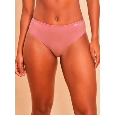 Imagem de Kit/2 Calcinha Biquíni Econfort KT 02 0004 Midi Lisa Algodão T. P/GG, 