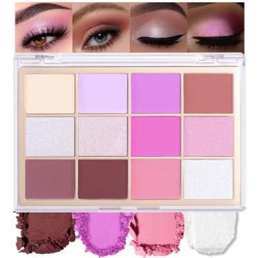 Imagem de Paleta de sombras lilás, cor natural, neutro, quente, creme, cores claras, paleta de sombras, paletes de maquiagem de longa duração para mulheres, veganas