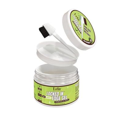 Imagem de Gel Lela Beauty Locked In Edge com óleo de melaleuca, biotina e óleo de rícino – Perfume de árvore do chá, ideal para viagens, totalmente natural, retenção de longa duração, sem descamação 100 ml