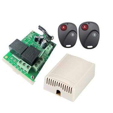 Imagem de Kit de controle remoto de relé 7A sem fio DC 12V até 50 m, conjunto de interruptores RF bidirecionais de transmissão de sinal para portas de luzes