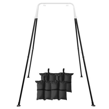 Imagem de FUNLIO Suporte de balanço infantil com 4 sacos de areia, preto