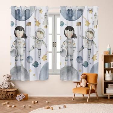 Imagem de Cortina Infantil Estampada, 2,00x1,50m, Poliéster, para Quarto de Menina ou Menino, Decorativa (GALAXIA)