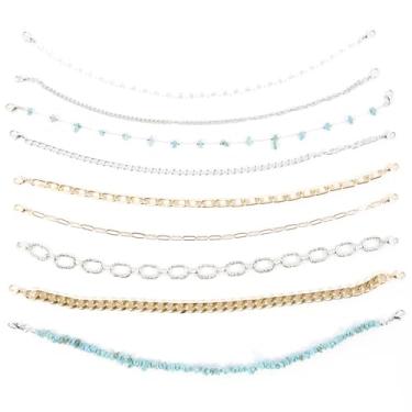 Imagem de 9/14 peças de correntes de chapéu de caminhoneiro, corrente de boné, correntes de aba de chapéu de caminhoneiro, lindas correntes em massa pingente de chapéu de caminhoneiro, acessórios de