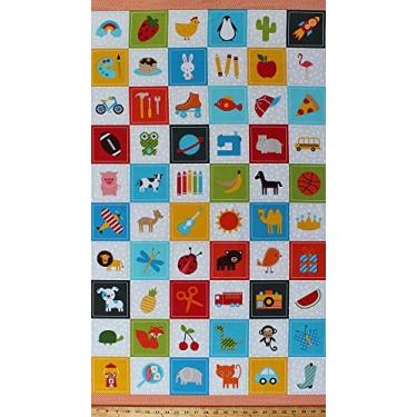 Imagem de 23.5" X 44" I-Spy Panel I Spy Patches Pictures Squares Kids Children's Fun Cotton Fabric Panel (D686.12)9